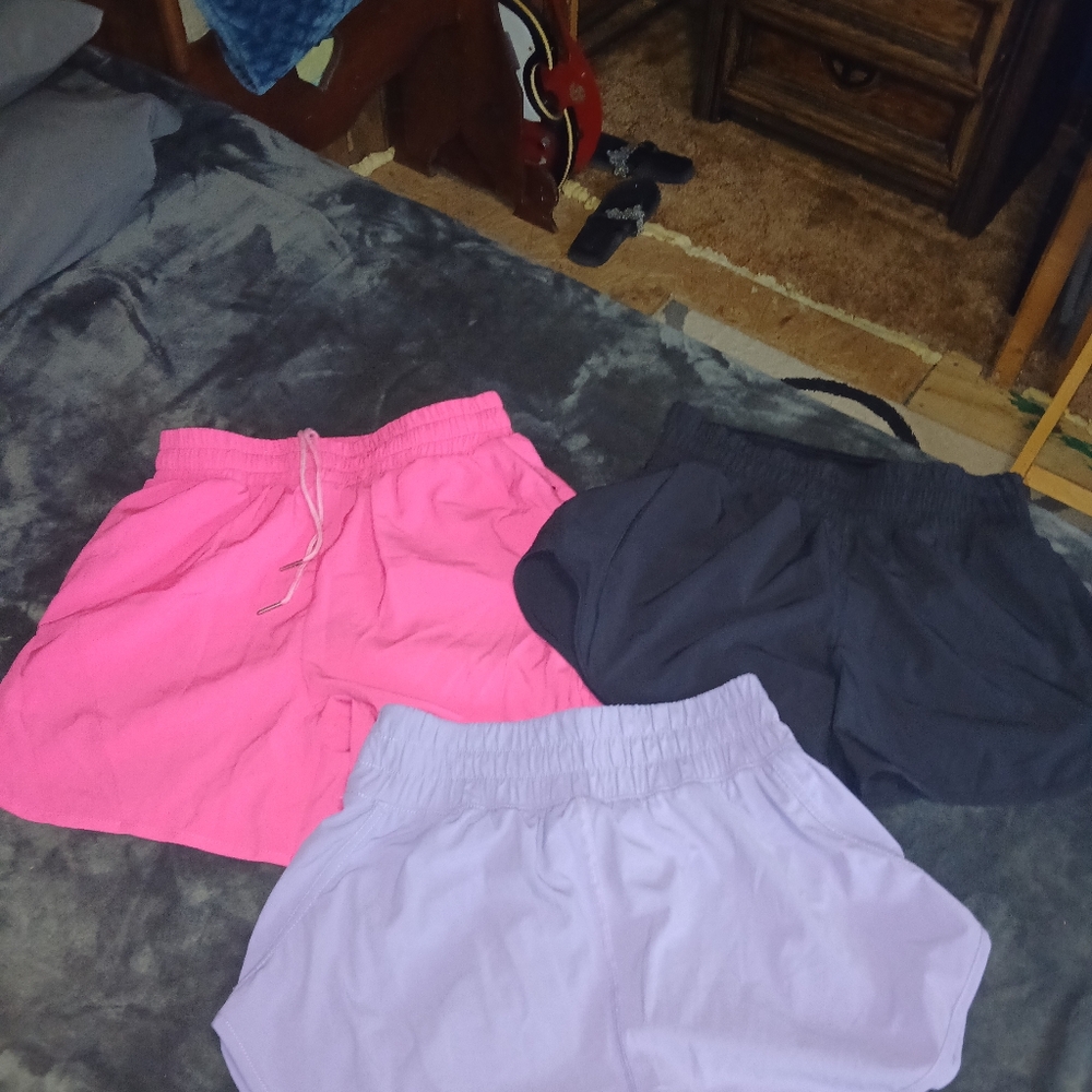 Women's Casual Shorts - Pink, Gray, and Lavender